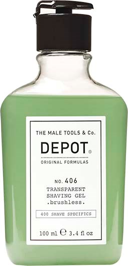 DEPOT MALE TOOLS No. 406 Transparent Shaving Gel Brushless 100 ml