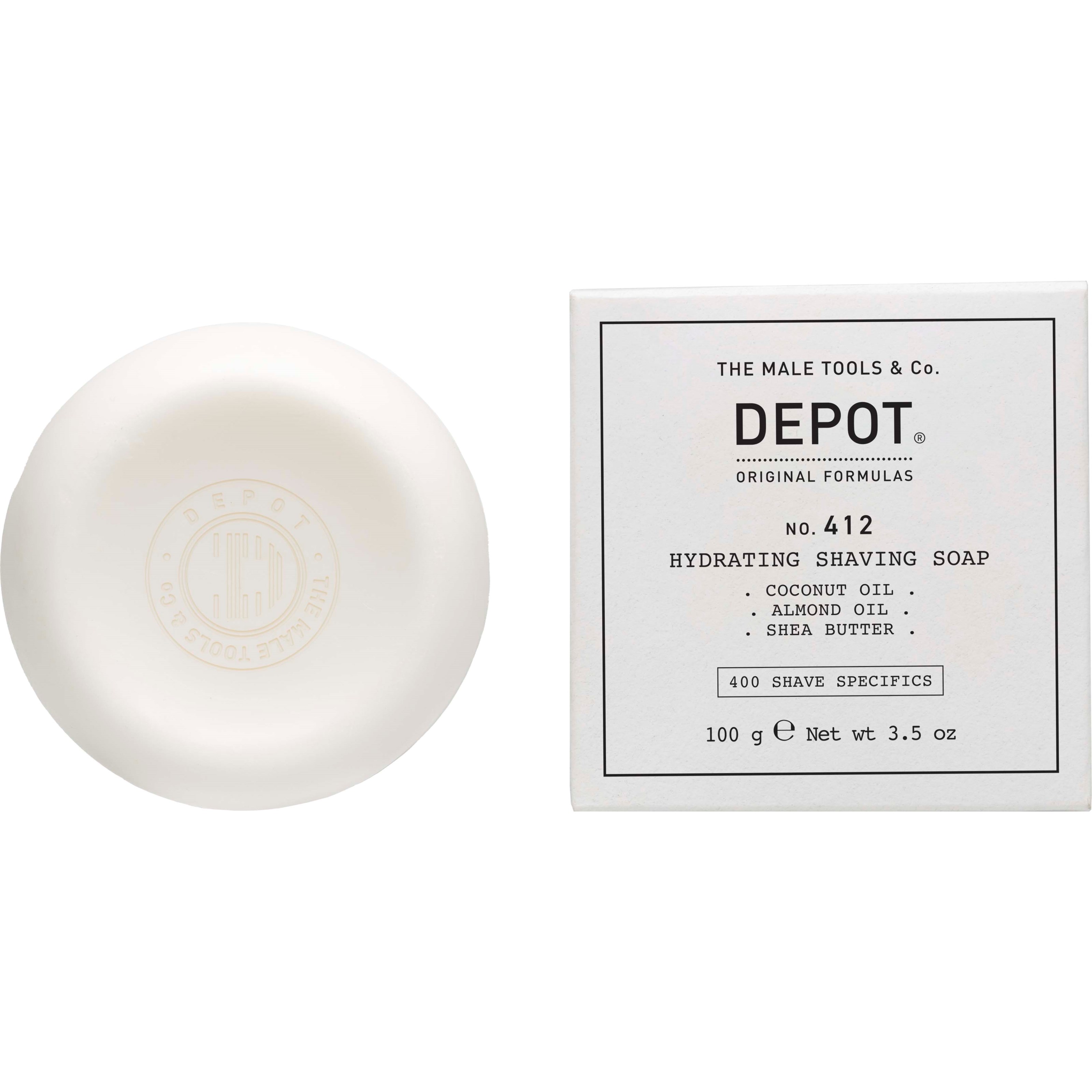 Läs mer om DEPOT MALE TOOLS No. 412 Hydrating Shaving Soap 100 g