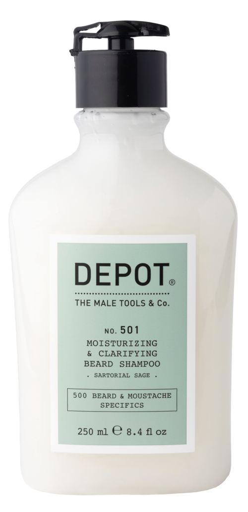 DEPOT MALE TOOLS No. 501 Moisturizing & Clarifying Beard Shampoo Sartorial Sage 250 ml