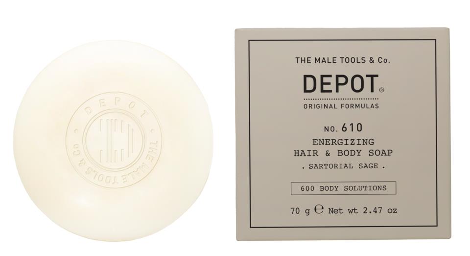 DEPOT MALE TOOLS No. 610 Energizing Hair & Body Soap Sartorial Sage 70 g