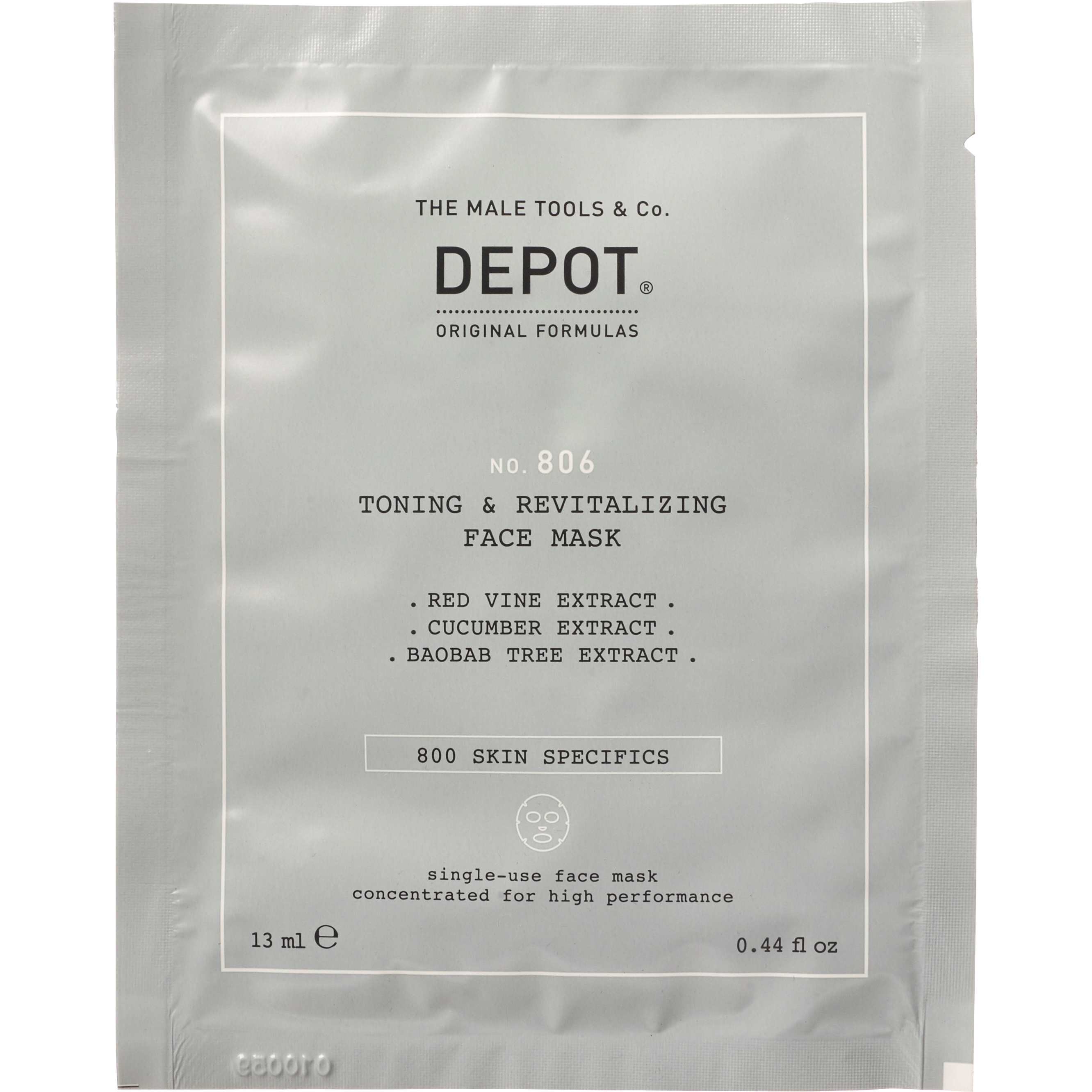 DEPOT MALE TOOLS No. 806 Toning & Reviltalizing Face Mask 13 ml billede