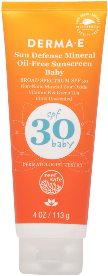 Derma E Sun Defense Mineral Oil-Free Sunscreen Baby 113 g