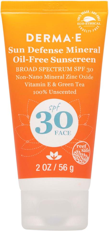 Derma E Sun Defense Mineral Oil-Free Sunscreen Face 56 g