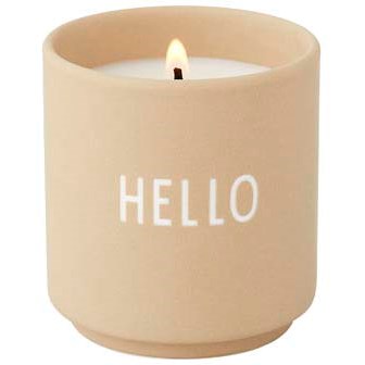 DESIGN LETTERS Scented candle Small Beige Hello