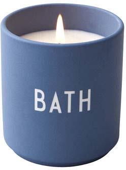DESIGN LETTERS Scented candle Small Blue Bath