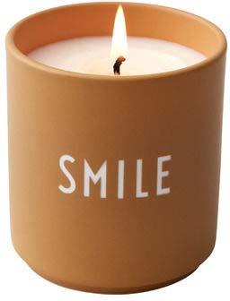 DESIGN LETTERS Scented candle Small Yellow Smile