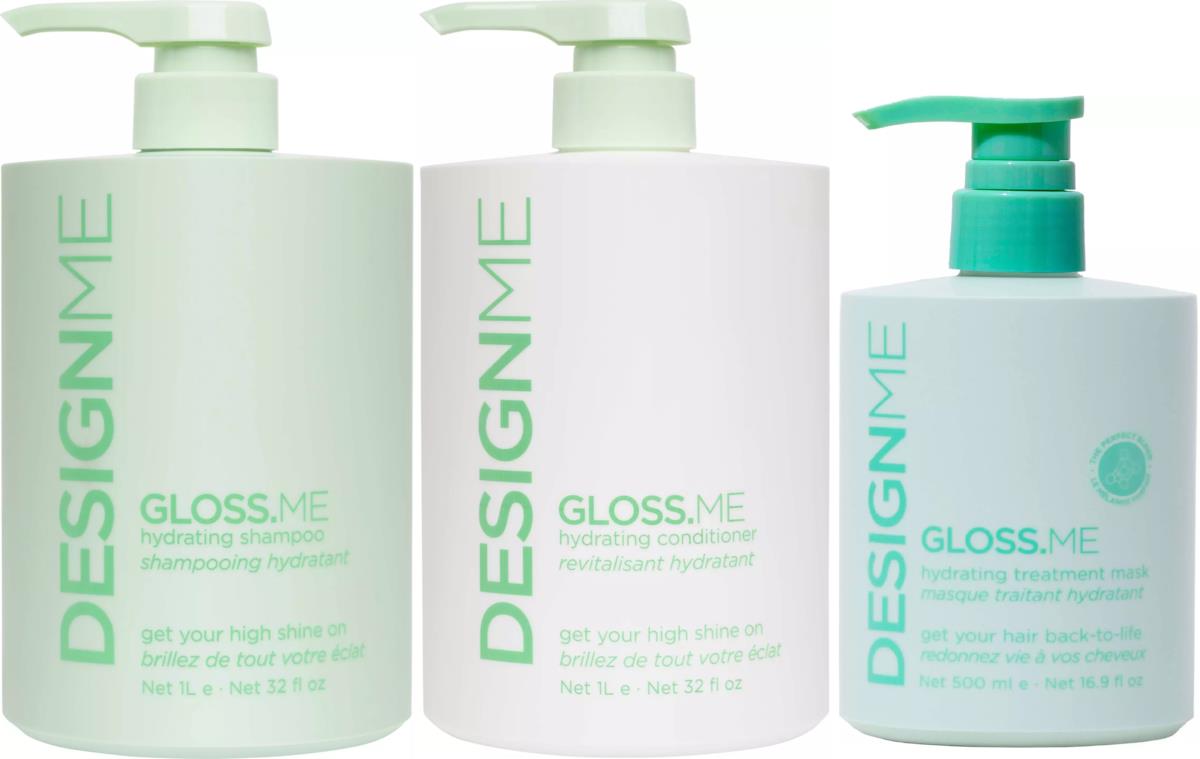 Design.Me GLOSS.ME Bundle Hydrating Shampoo 1000 ml & Conditioner 1000 ...