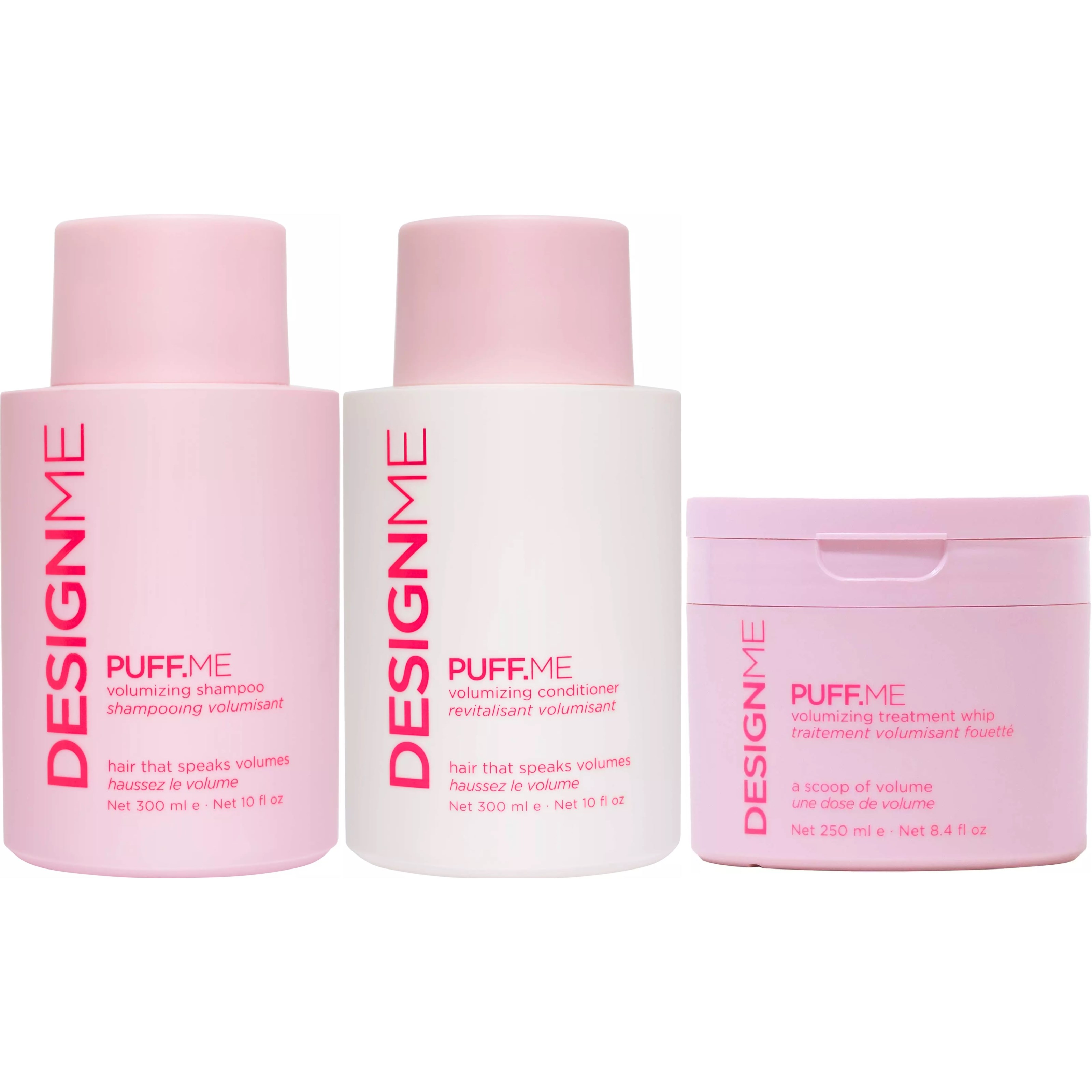 Design.Me PUFF.ME Bundle Volumizing Shampoo 300 ml & Conditioner 300 ml & Hair Mask 250 ml