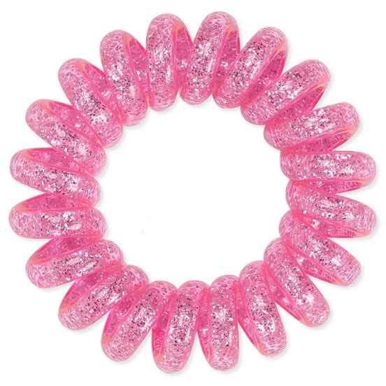 Dessata no-pulling hårsnoddar Glitter + metal fuchsia (obrázok 3)