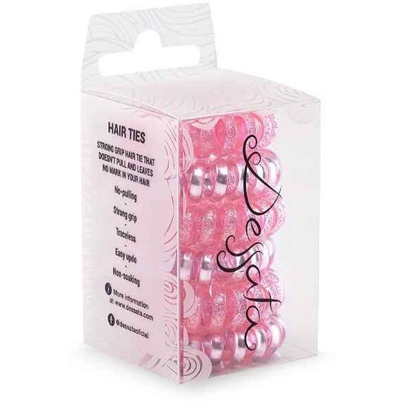 Dessata no-pulling hårsnoddar Glitter + metal fuchsia (obrázok 5)