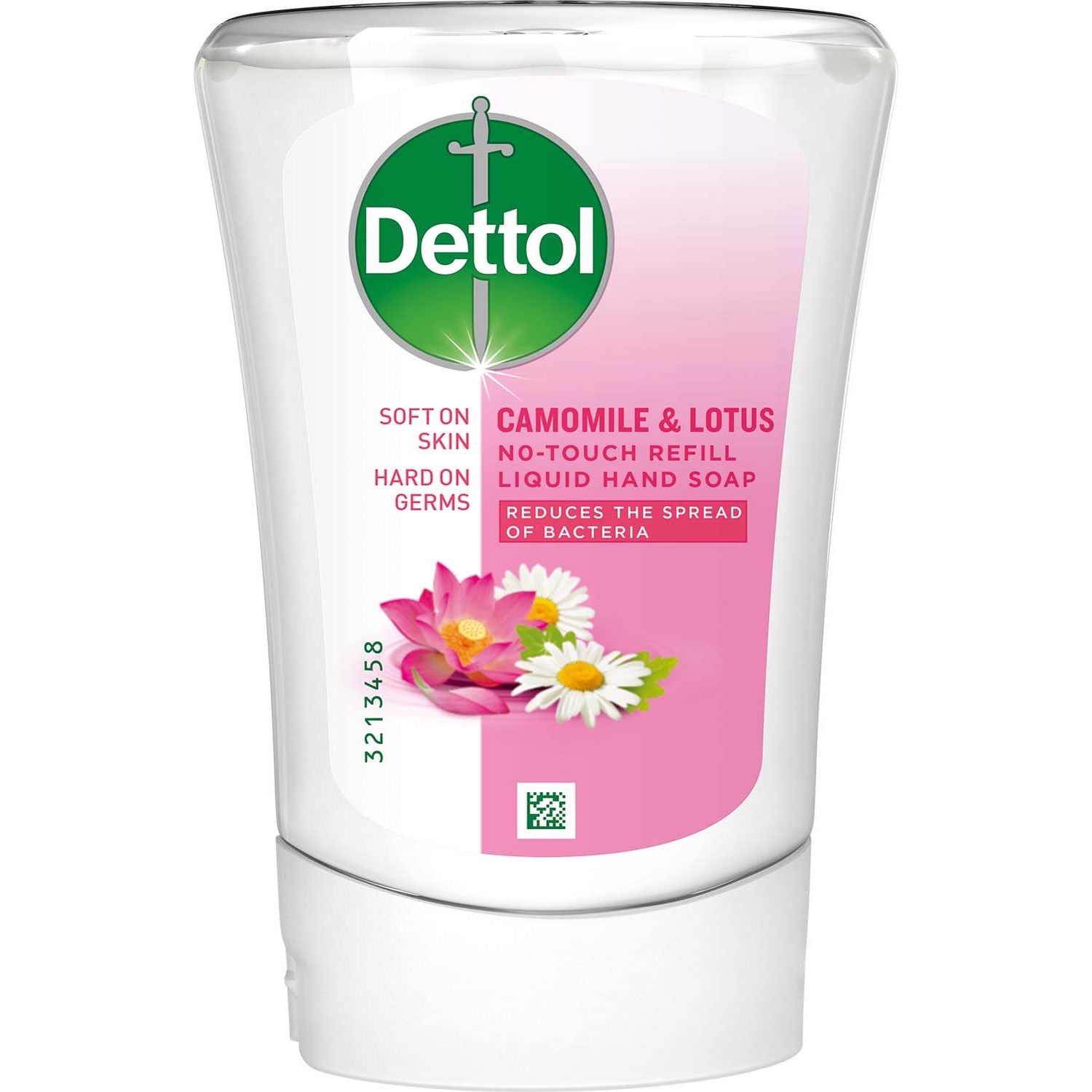 Läs mer om Dettol No-Touch Refill Camomile & Lotus Soap 250 ml