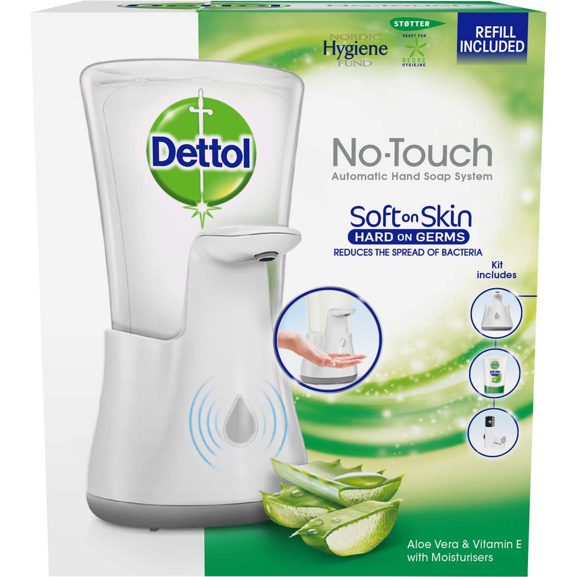 Läs mer om Dettol No-Touch Startkit White Aloe Vera 250 ml