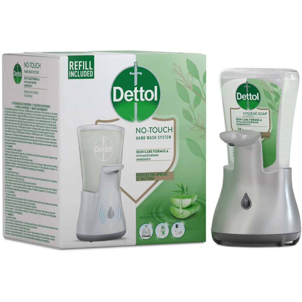 Läs mer om Dettol No-Touch Startkit White Aloe Vera 250 ml