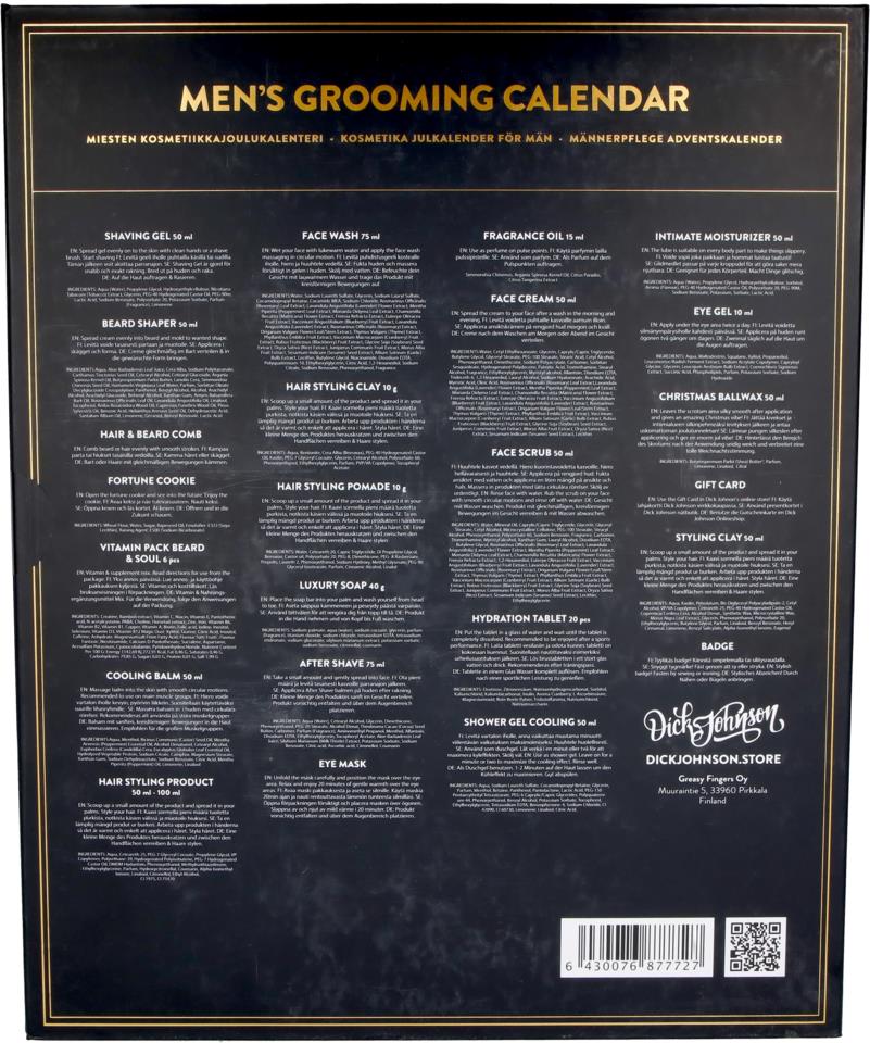 Dick Johnson Men's Grooming Calendar