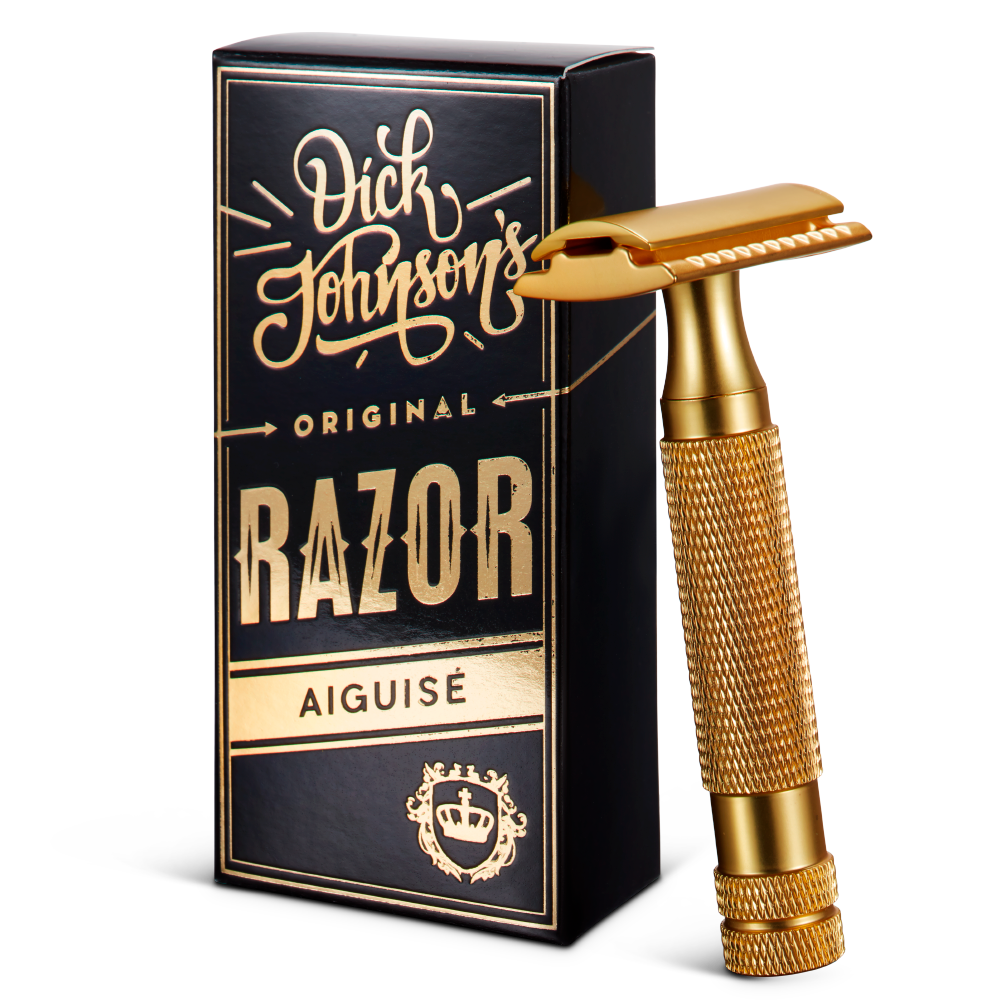 Dick Johnson Excuse My French Razor Gold Aiguise (closed comb) billede