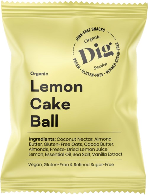 Dig Organic Lemon Cake Ball 25 g