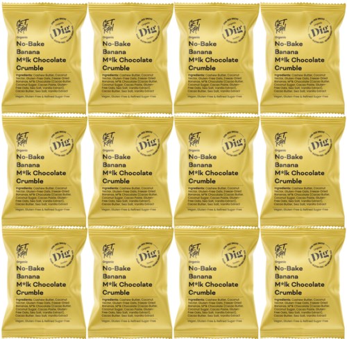 Dig GET RAW No-Bake Banana M*lk Chocolate Crumble 12 x 35g