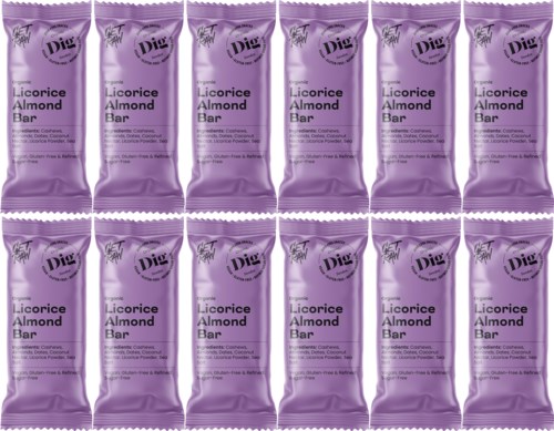 Dig GET RAW Organic Licorice Almond Bar 12 x 42g
