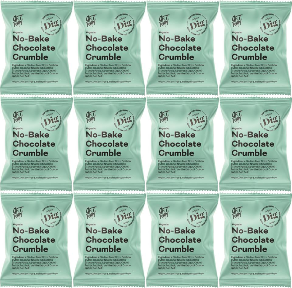 DIG GET RAW Organic No-Bake Chocolate Crumble 12 x 35g