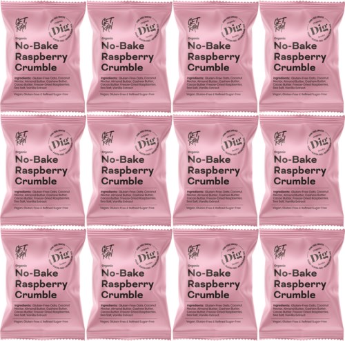 Dig GET RAW Organic No-Bake Raspberry Crumble 12 x 35g