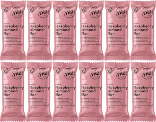 Dig GET RAW Organic Raspberry Almond Bar 12 x 42g
