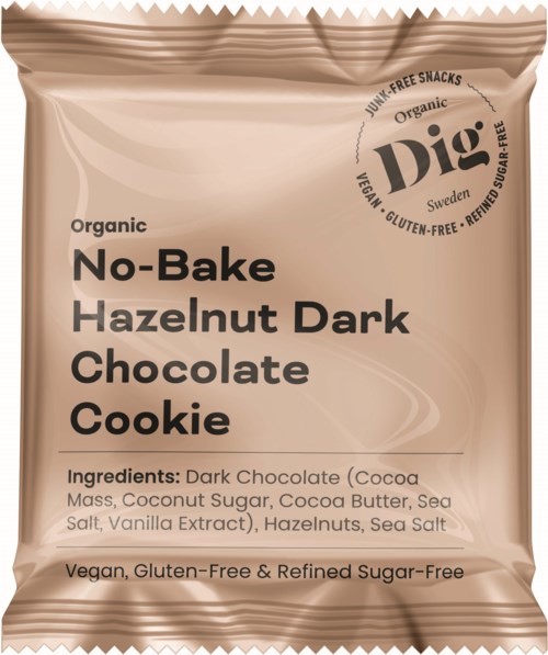 Dig Organic No-Bake Hazelnut Dark Chocolate Cookie 35 g