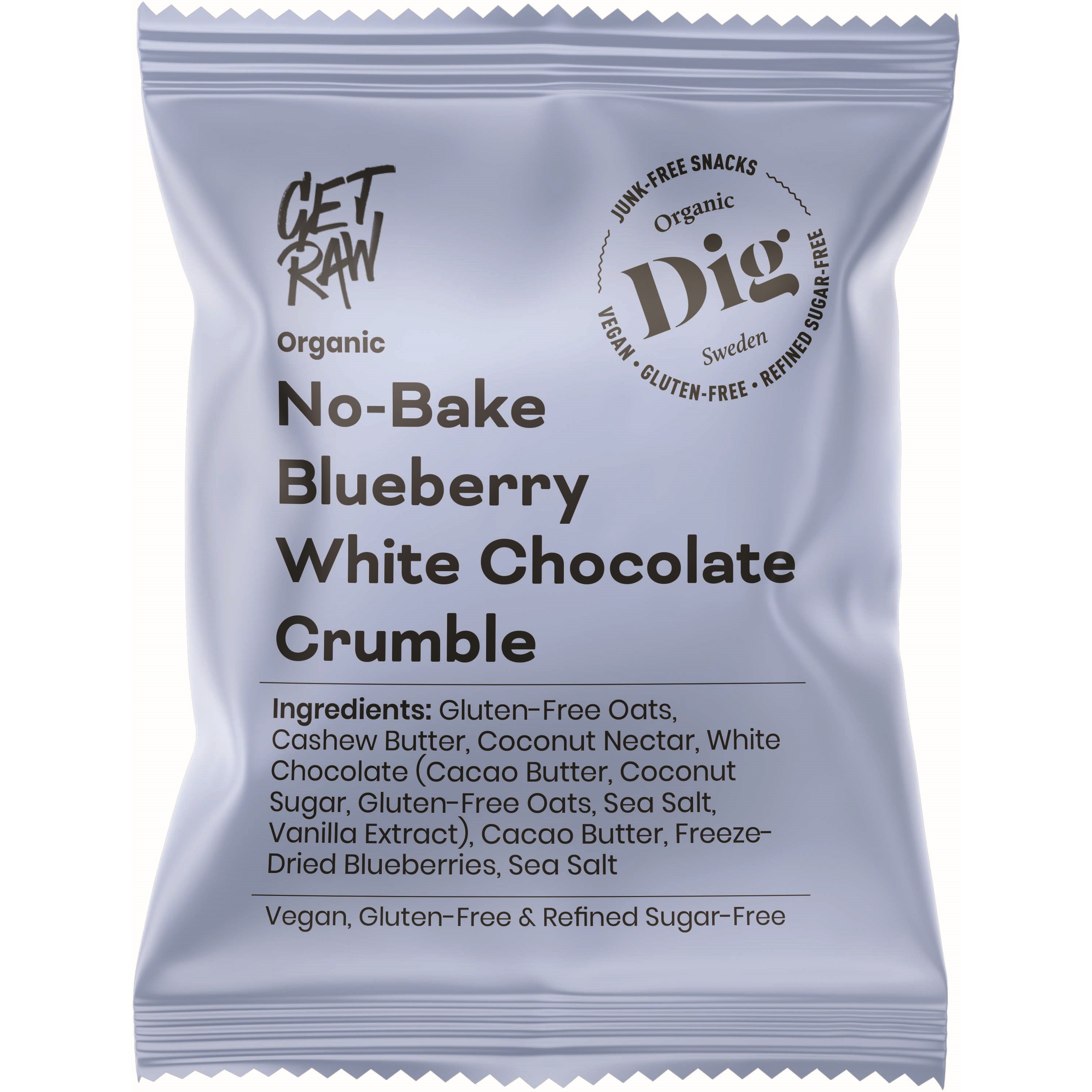 Dig GET RAW No-Bake Blueberry White Chocolate Crumble 35 g