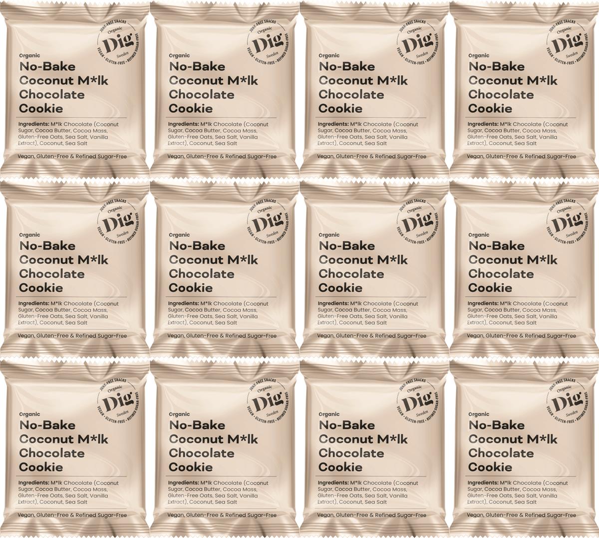 Dig Organic No-Bake Coconut M*lk Chocolate Cookie 12 x 35g | lyko.com