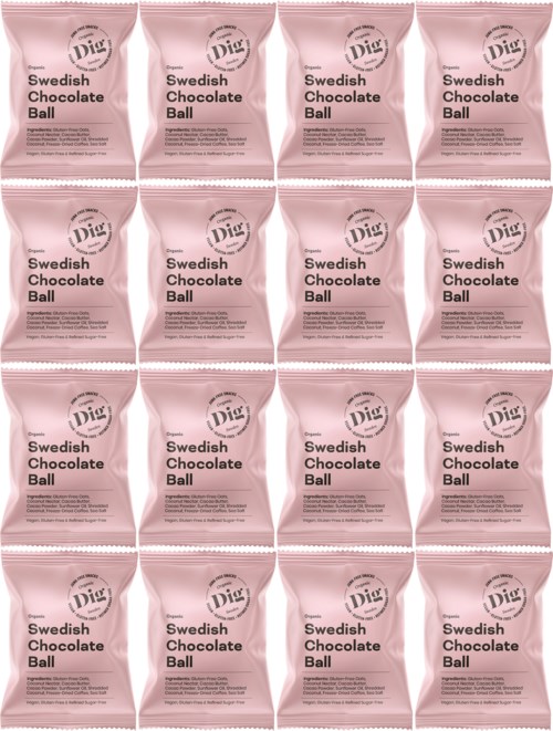 Dig Organic Swedish Chocolate Ball 16 x 25g