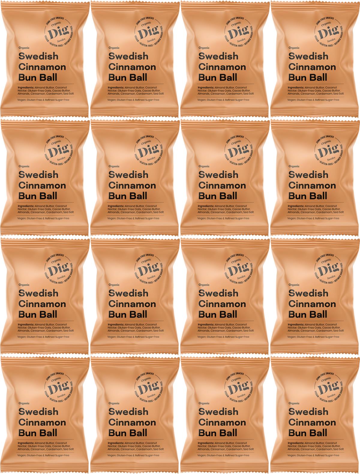 Dig Sweden Dig Organic Swedish Cinnamon Bun Ball 16 x 25g | lyko.com
