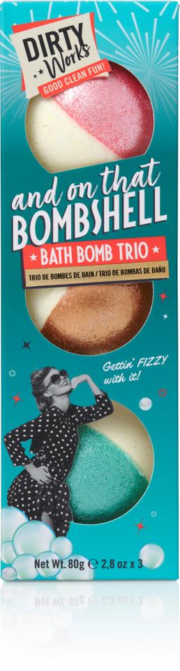 Dirty Works And On That Bombshell Bath Bomb Trio 240g