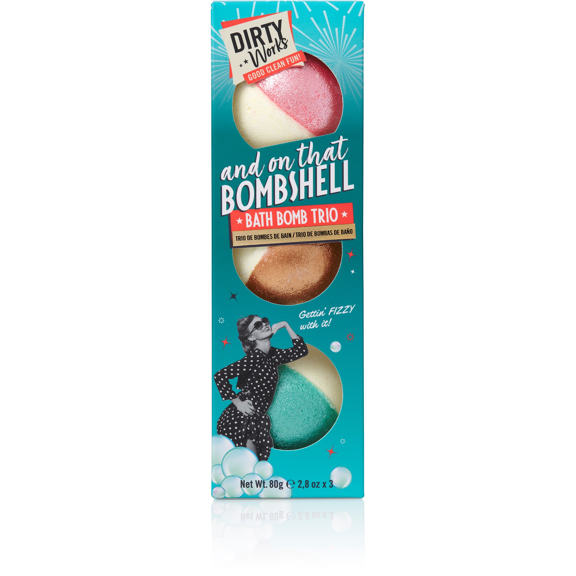 Läs mer om Dirty Works And On That Bombshell Bath Bomb Trio