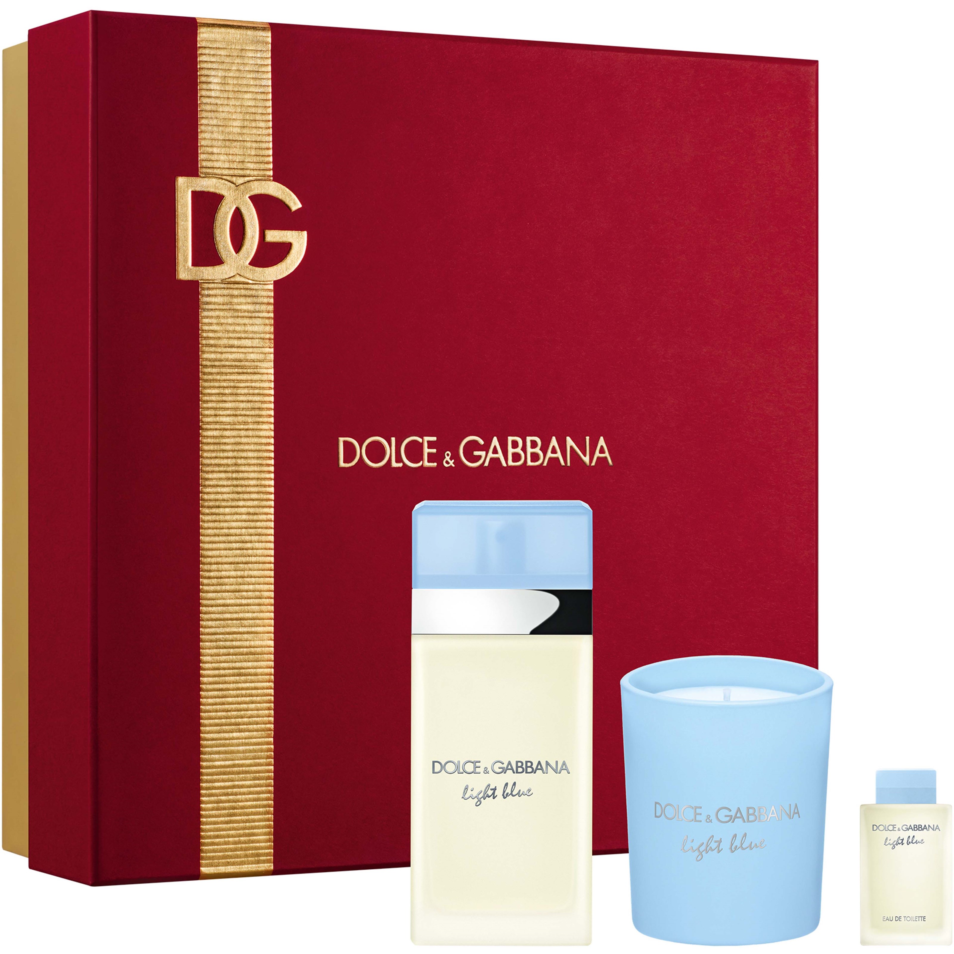 Dolce & Gabbana Gift Set Light Blue EdT + Light Blue Candle + Min