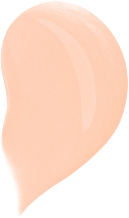 A peach-colored, rounded object with a smooth surface, possibly a balloon or a soft toy.