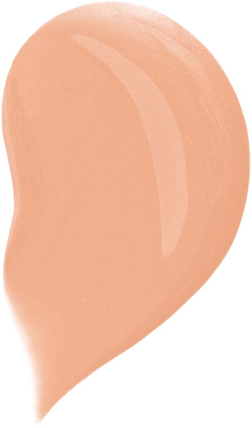 Ein beige Make-up-Schwamm in Tropfenform mit glatter Oberfläche.