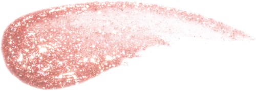 A pink glittery splash with small sparkling particles on a white background.