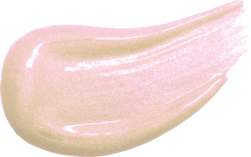 En lys rosa, kremet virvling med glansfull finish på hvit bakgrunn.