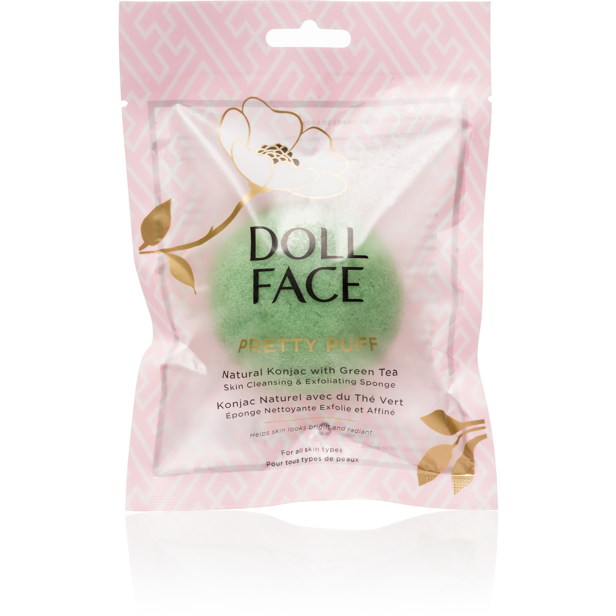 Bilde av Doll Face Pretty Puff Tea Konjac Cleansing Sponge Green