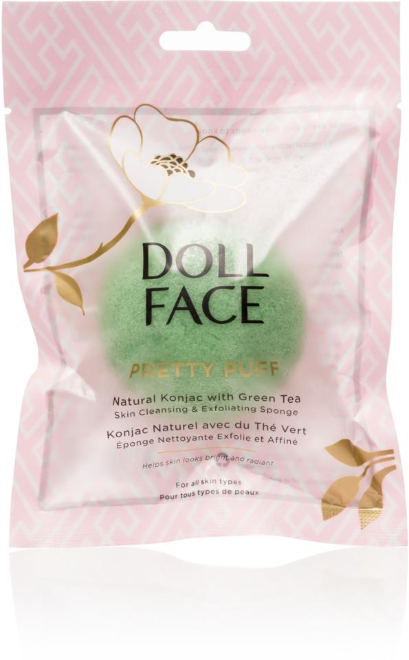 Doll Face Pretty Puff Green Tea Konjac Cleansing Sponge 