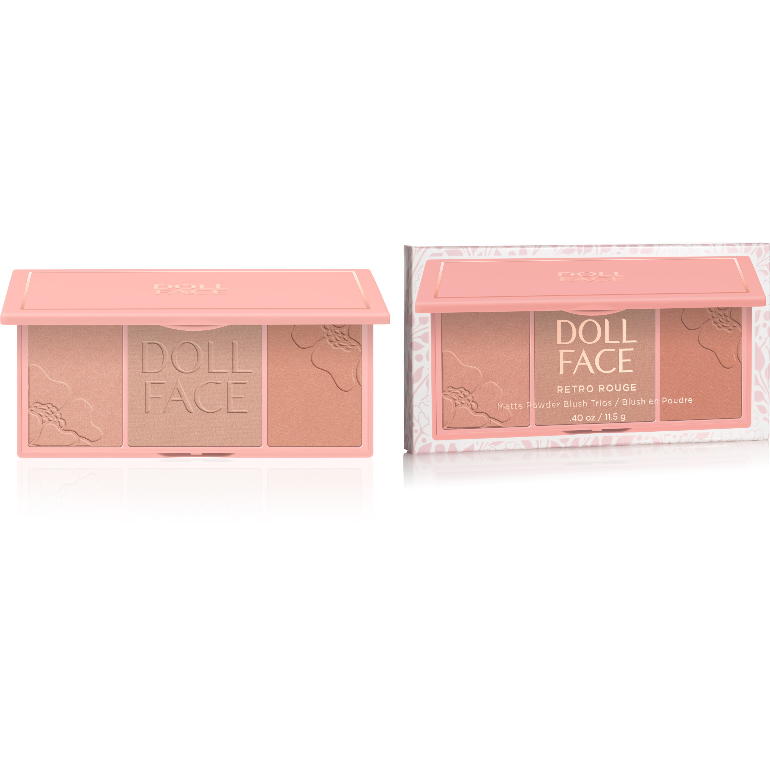 Doll Face Retro Rouge Matte Powder Blush Trios Grace