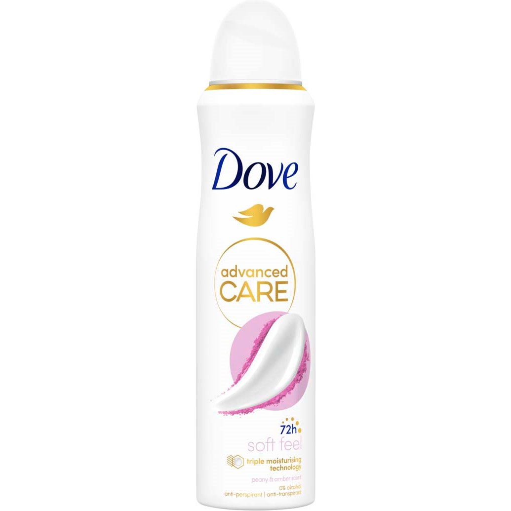 Läs mer om Dove 72h Advanced Care Soft Feel Spray 150 ml