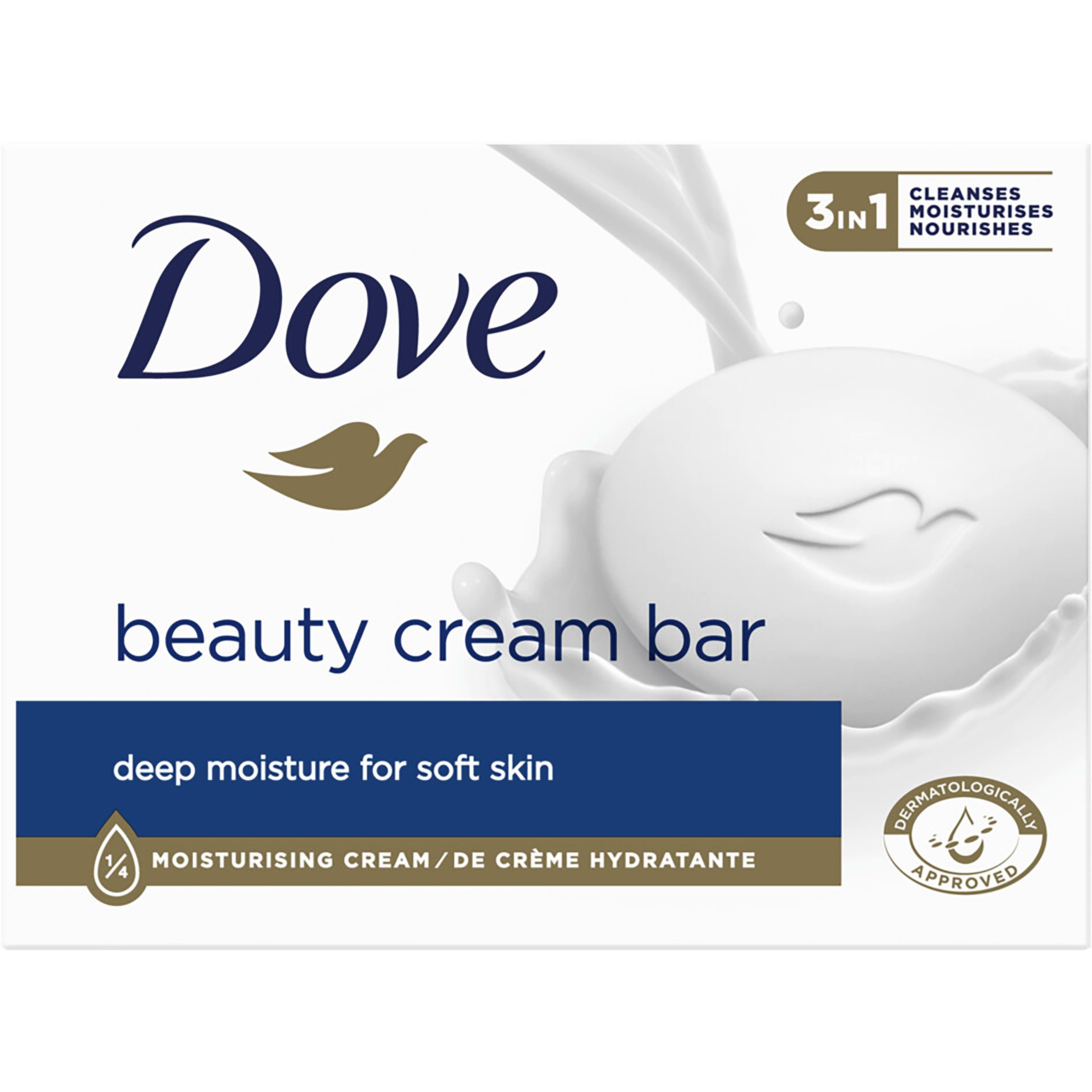 Dove Deep Moisturizing 3in1 Bar Soap - Beauty Cream 90g