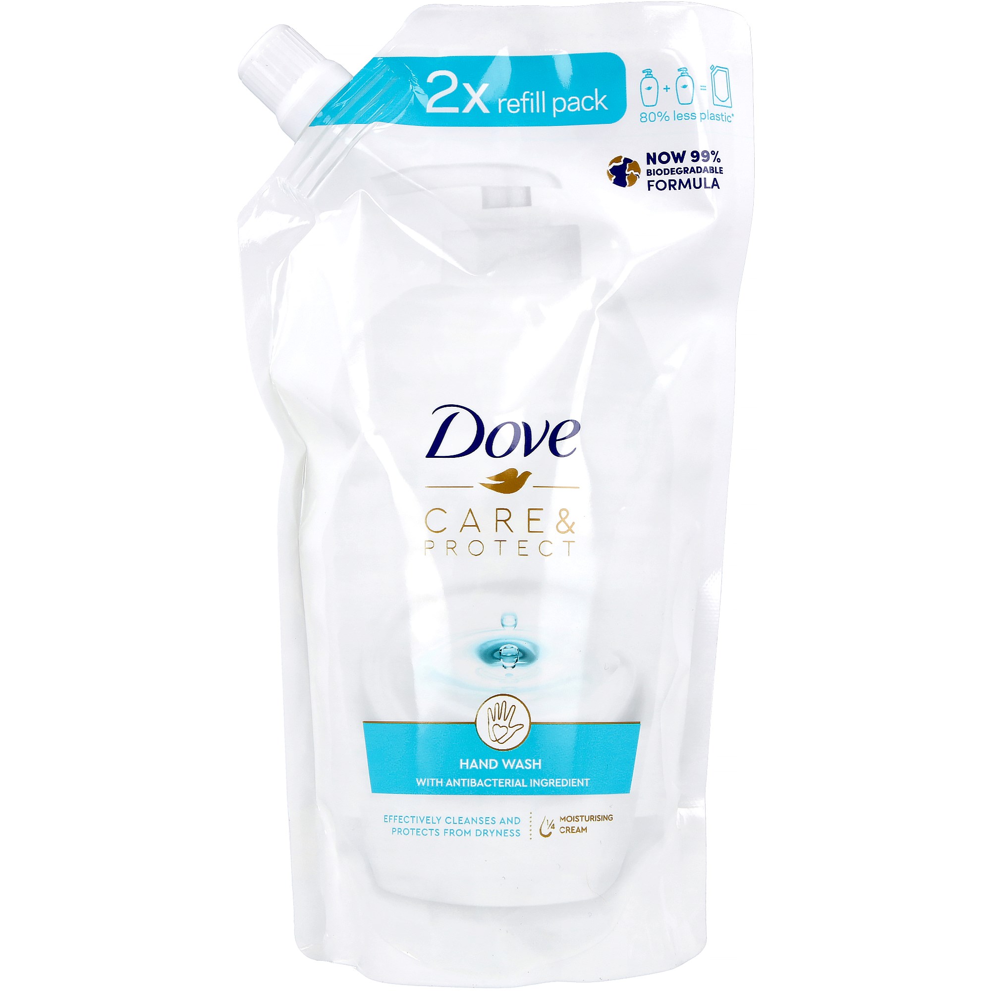 Läs mer om Dove Care & Protect Liquid Handwash Refill 500 ml