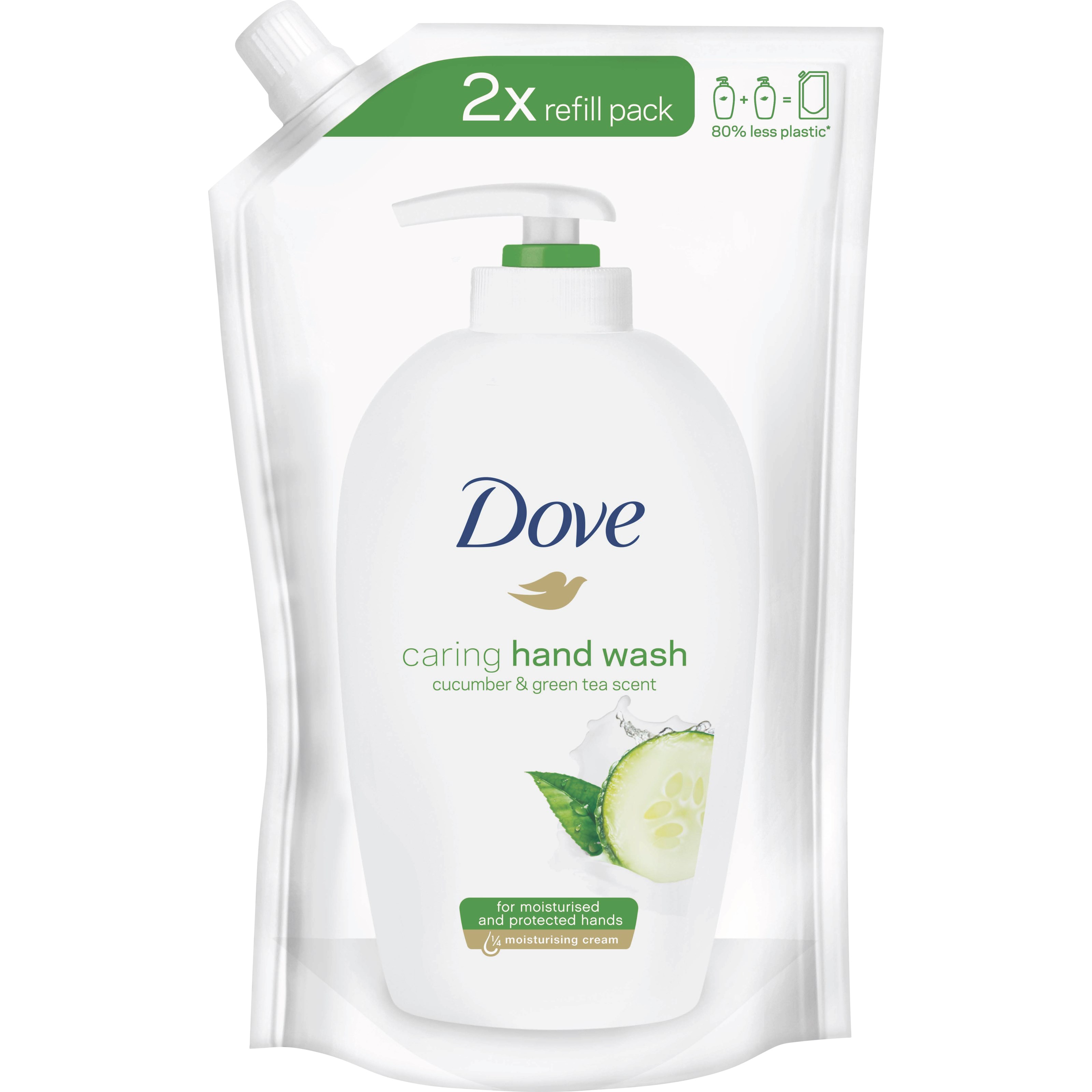 Läs mer om Dove Go Fresh Cucumber & Green Tea Handtvål Refill 500 ml