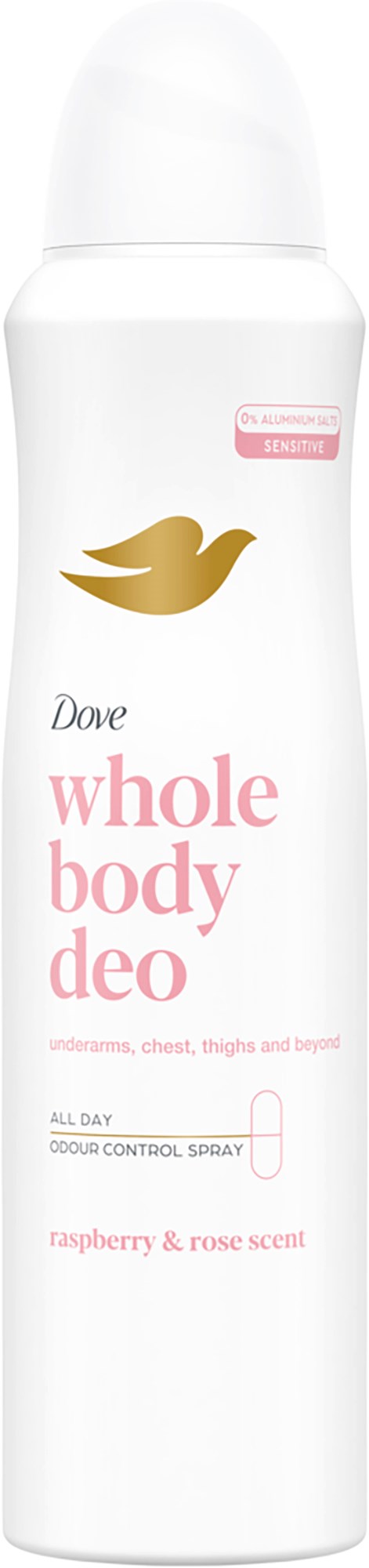 Dove Whole Body Deodorant Raspberry & Rose Deodorant Spray 150 ml