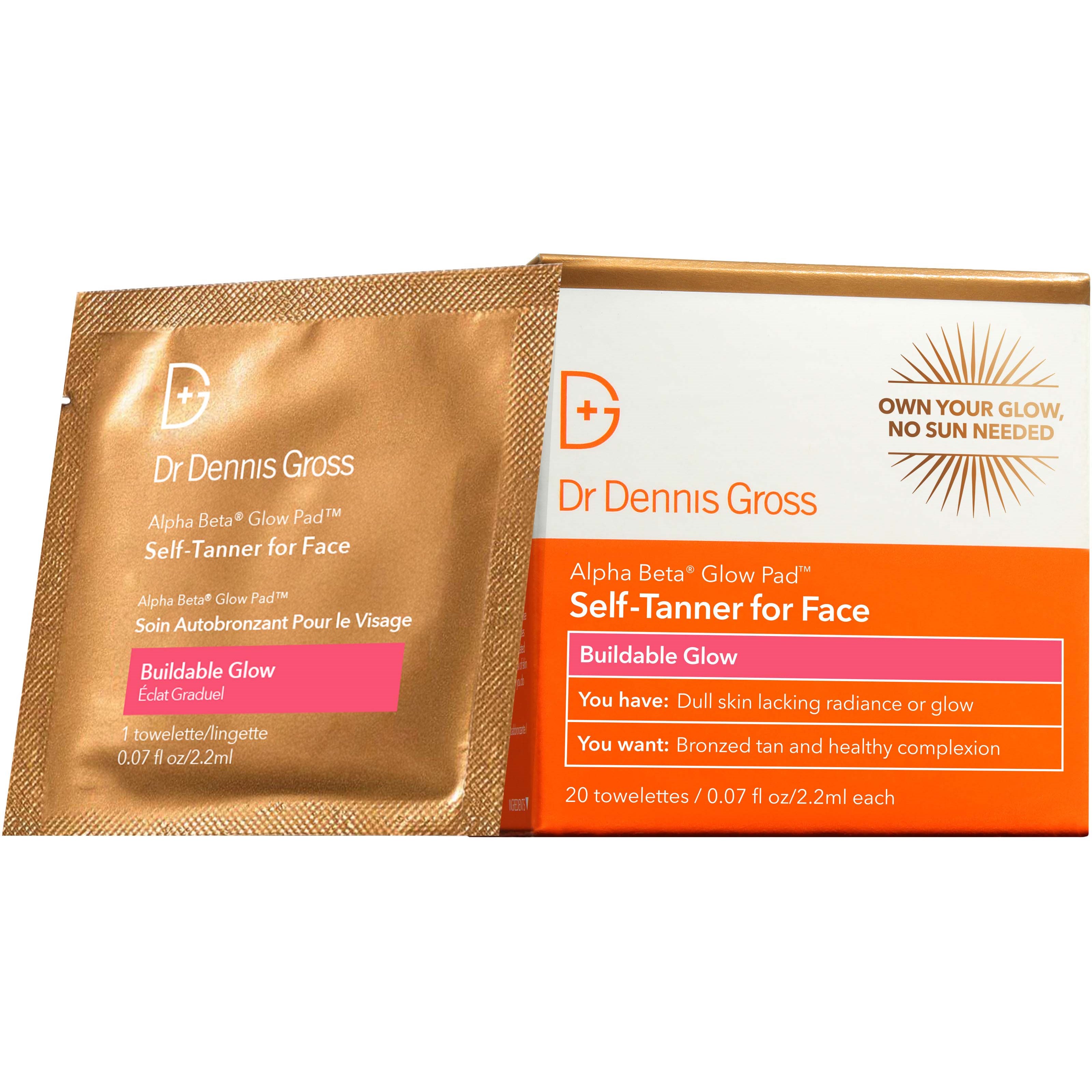 Dr Dennis Gross Alpha Beta® Glow Pad Self-Tanner for Face 20 stk