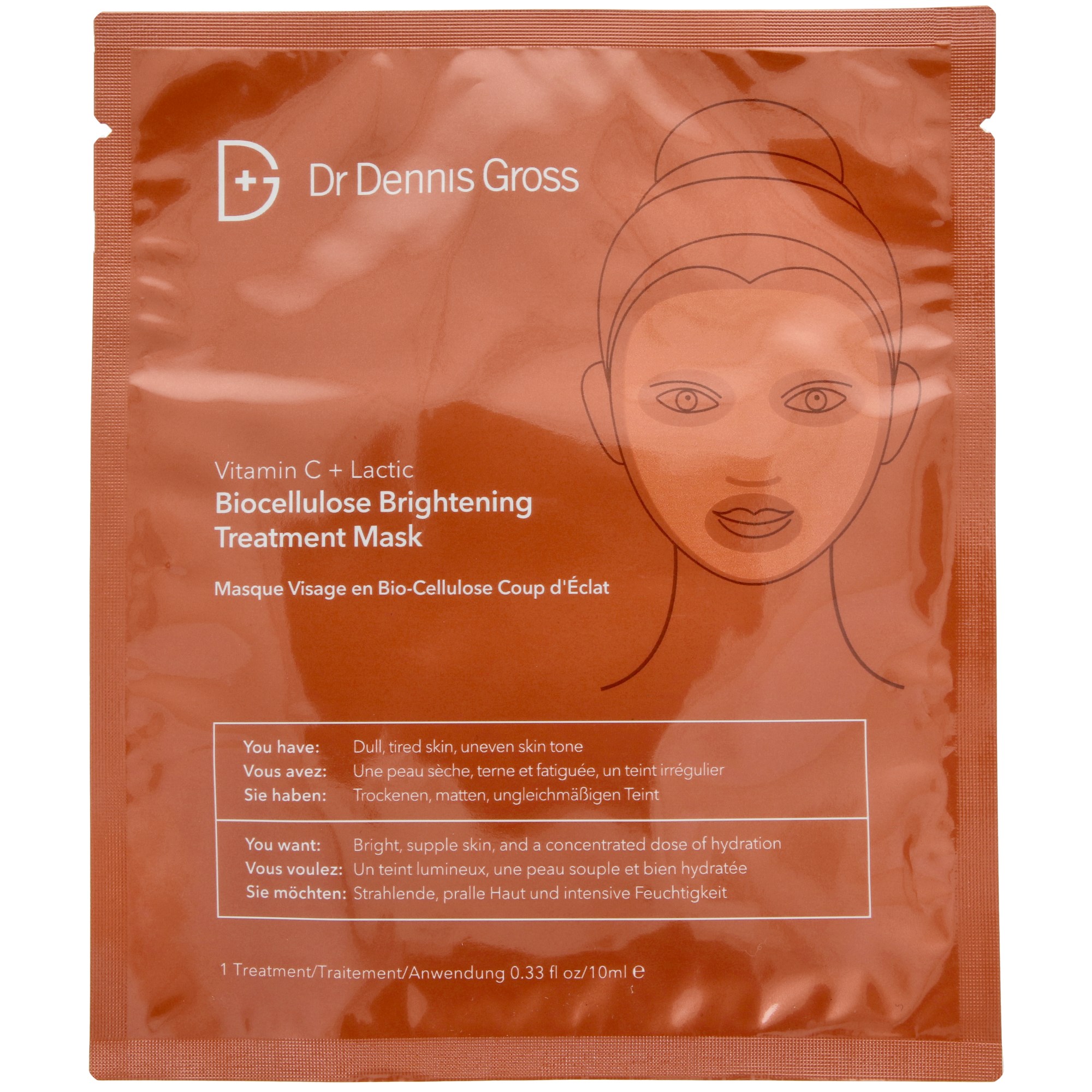 Läs mer om Dr Dennis Gross C+ Collagen Biocellulose Brightening Treatment Mask