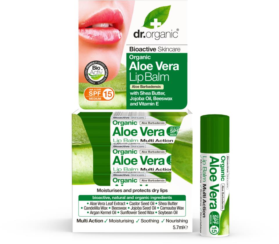 Dr Organic Aloe Vera Lipbalm 5,7 ml