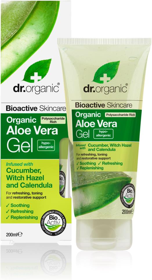 Dr Organic Aloe Vera Skin Gel With Cucumber 200 ml