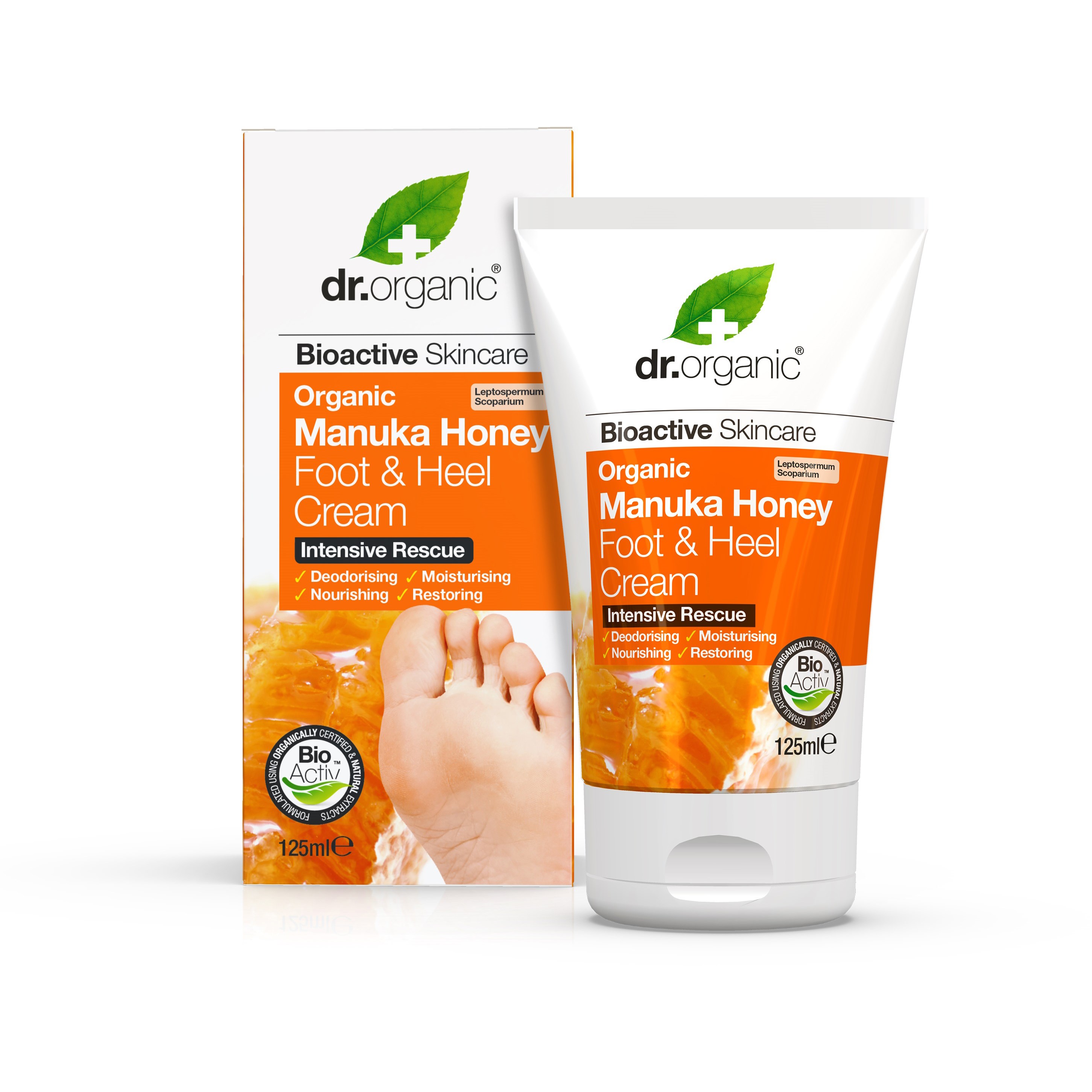 Läs mer om Dr. Organic Manuka Foot & Heal Cream 125 ml
